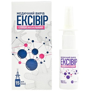 Ексівір спрей назальний для носа для профілактики розвитку респіраторних захворювань флакон 15 мл