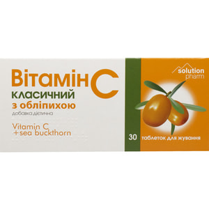 Вітамін С класич. з обліпихою табл. №30 Solution Pharm