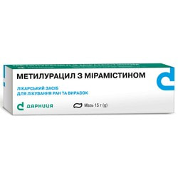 Метилурацил з мірамістином мазь туба 15г