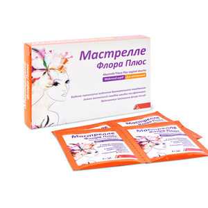 Мастрелле Флора Плюс душ вагинальный для нормализации и поддержания вагинальной микрофлоры в саше упаковка 10 шт