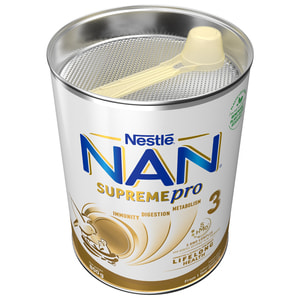 Смесь молочная детская NESTLE (Нестле) Нан 3 SupremePro (Суприм) на основе частично гидролизированного белка молочной сыворотки с 12-ти месяцев 800 г