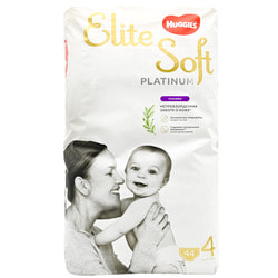 Подгузники-трусики для детей HUGGIES (Хаггис) Elite Soft (Элит софт) Platinum 4 от 9 до 14 кг 44 шт