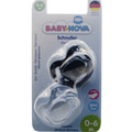 Пустушка силіконова BABY-NOVA (Бебі нова) ортодонтична з кільцем для хлопчика розмір 1 упаковка 2 шт