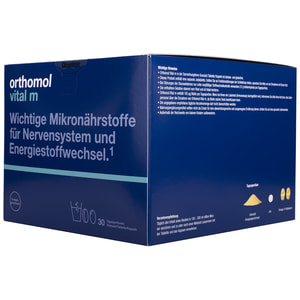 Ортомол Вітал М (Orthomol Vital M) вітамінний комплекс для чоловічого здоров'я гранули апельсин + таблетки + капсули на курс прийому 30 днів