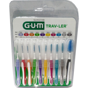 Набор щеток GUM (Гам) межзубных в ассортименте Travler 10 шт