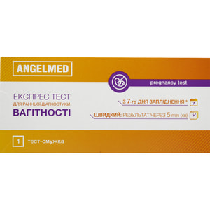Тест-полоска для определения беременности Angelmed (АнгелМед) (10 мМЕ/мл) экспресс желтый 1 шт
