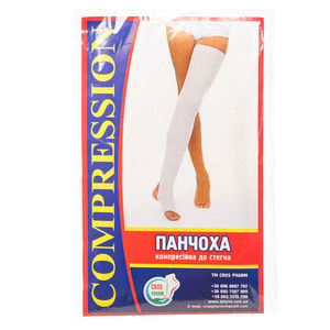 Панчоха компресійна зі швом для лікування венозної недостатності та лімфостазу до стегна CRUS PHARM (Крас Фарм) клас ІІІ розмір 6