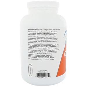 Рыбий жир Омега 3 NOW (Нау) капсули флакон 500 шт