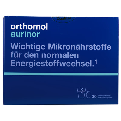 Ортомол Ауринор (Orthomol Aurinor) вітамінний комплекс для нормалізації енергетичного обміну гранули + капсули на курс прийому 30 днів