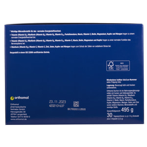 Ортомол Ауринор (Orthomol Aurinor) витаминный комплекс для нормализации энергетического обмена гранулы + капсулы на курс приема 30 дней