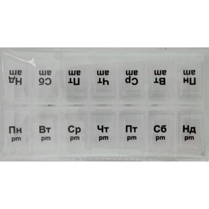 Органайзер ENJEE (Енжі) для таблеток пластиковий Тиждень 2 прийоми на день PT 6085