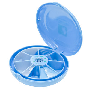 Органайзер ENJEE (Енжі) для таблеток пластиковий Тиждень Круглий з кришкою РТ 6046