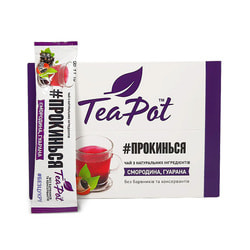 Чай смородина, гуарана концентрований TeaPot (ТіПот) в стіках по 20 г 9 шт