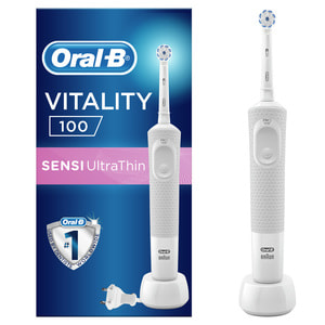 Зубная щетка электрическая ORAL-B (Орал-би) Vitality (Виталити) D100.413.1 Sensitive Clean тип 3710 цвет white