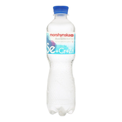 Вода мінеральна Моршинська Plus AntiOxiwater Селен+Хром+Цинк негазована 0,5 л