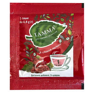 Гамма гранулы растительные со вкусом малины в саше по 4,8 г 10 шт