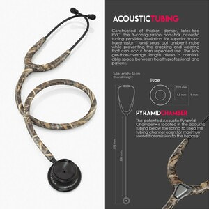 Стетоскоп MDF (МДФ) MD One для дорослих з подвійною головкою сталевий модель 777RTBO