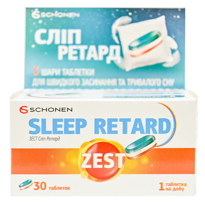 Вітаміни ZEST (Зест) Sleep Retard (Сліп Ретард) таблетки ретард 30 шт