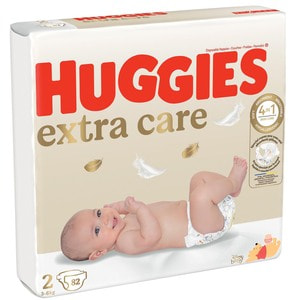 Підгузки для дітей HUGGIES (Хагіс) Elite Soft Extra Care Mega (Еліт софт Мега) 2 від 3 до 6 кг 82 шт