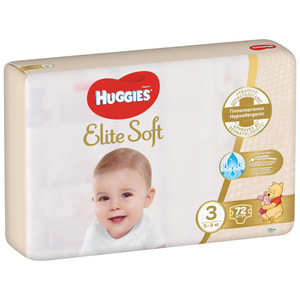 Підгузки для дітей HUGGIES (Хагіс) Elite Soft Mega (Еліт софт) 3 від 5 до 9 кг 72 шт