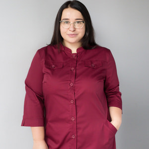 Халат медичний Валері колір марсала жіночий розмір 52