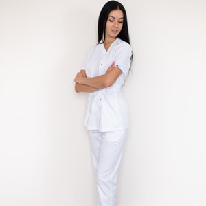 Костюм медичний Наомі жіночий колір білий розмір 48