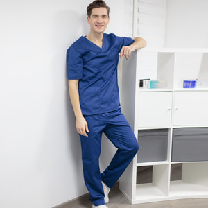 Костюм медицинский Гранит мужской цвет синий размер 48
