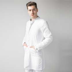 Халат медичний Амстердам колір біло-сірий чоловічий розмір 54
