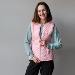 Жилетка медицинская утепленная Женева женская цвет светло-розовый размер 52-54