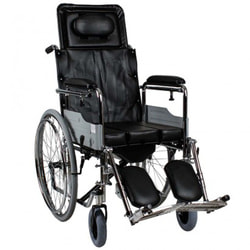 Крісло-візок інвалідний з підголовником та туалетом ширина сидіння 45 см модель OSD-MOD-2-45