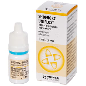 Унифлокс капли глаз./ушн. 0,3% конт. 5мл