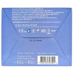 Измеритель (тонометр) артериального давления B.WELL (Б.Велл) модель PRO-33 автоматический манжета размера М в комплекте с чехлом