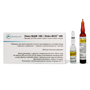 Онко БЦЖ 100 пор. д/п сусп. 100мг амп.+р-ль амп. 1мл №1