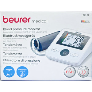 Вимірювач (тонометр) артеріального тиску на плечі BEURER (Бойрер) модель BM 27 автоматичний цифровий