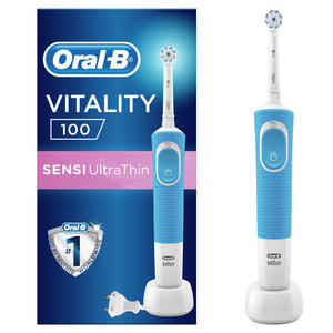 Зубная щетка электрическая ORAL-B (Орал-би) Vitality (Виталити) D100.413.1 Sensitive Clean тип 3710 цвет blue