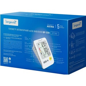 Измеритель (тонометр) артериального давления LONGEVITA (Лонгевита) модель BP-1319 автоматический