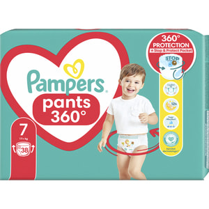 Подгузники-трусики для детей PAMPERS Pants (Памперс Пантс) 7 от 17 кг упаковка 38 шт