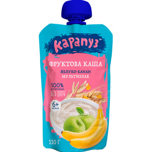 Каша мультизлакова фруктова КАРАПУЗ Яблуко з бананом для дітей з 6-ти місяців 110 г