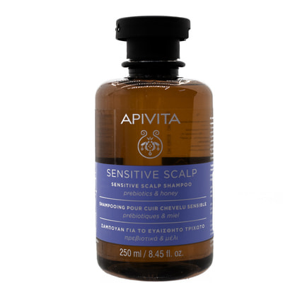Шампунь для чувствительной кожи головы APIVITA (Апивита) с пребиотиками и мёдом 250 мл
