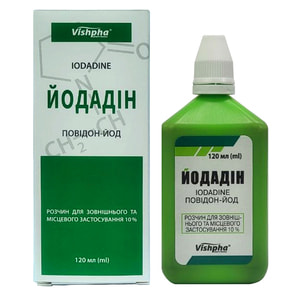 Йодадін р-н зовн./місц. заст. 10% фл. 120мл