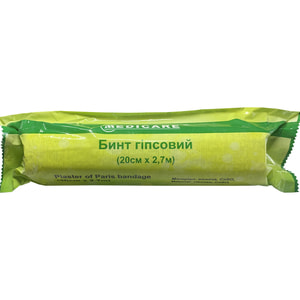 Бинт гипсовый Medicare размер ширина 20 см х длина 2,7 м 1 шт
