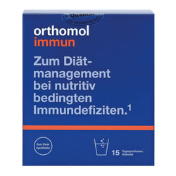 Ортомол Иммун (Orthomol Immun) витаминный комплекс для поднятия иммунитета гранулы с витамином С, Д, цинком на курс приема 15 дней