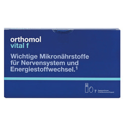 Ортомол Вітал Ф (Orthomol Vital F) вітамінний комплекс для жінок питні пляшечки + капсули на курс прийому 7 днів