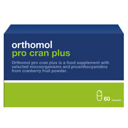 Ортомол Про Кран Плюс (Orthomol) для профілактики та захисту сечовивідних шляхів у чоловіків та жінок капсули на курс прийому 15 днів