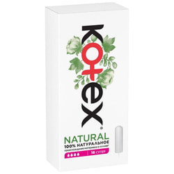Тампони жіночі KOTEX (Котекс) Natural Super (Нейчерал Супер) гігієнічні 16 шт