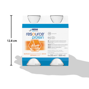 Пищевой продукт для специальных медицинских целей NESTLE (Нестле) Resource Protein (Ресурс Протеин) со вкусом абрикоса по 200 мл 4 флакона