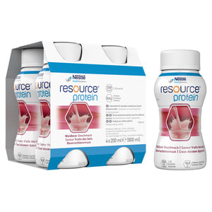 Харчовий продукт для спеціальних медичних цілей NESTLE (Нестле) Resource Protein (Ресурс Протеїн) зі смаком лісових фруктів по 200 мл 4 флакона