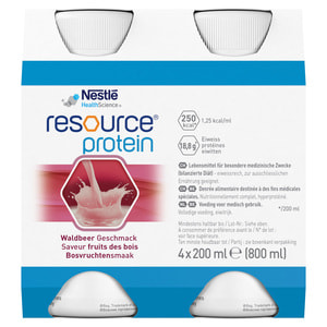 Харчовий продукт для спеціальних медичних цілей NESTLE (Нестле) Resource Protein (Ресурс Протеїн) зі смаком лісових фруктів по 200 мл 4 флакона
