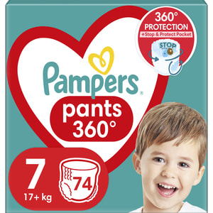 Подгузники-трусики для детей PAMPERS Pants (Памперс Пантс) Giant Plus 7 от 17 кг мега упаковка 74 шт