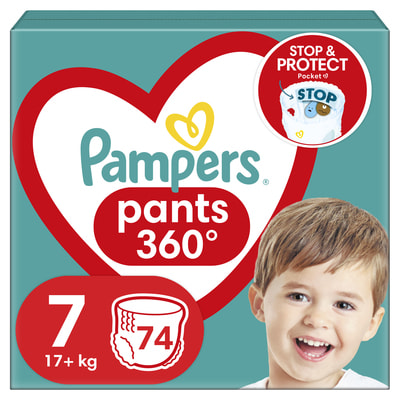 Подгузники-трусики для детей PAMPERS Pants (Памперс Пантс) Giant Plus 7 от 17 кг мега упаковка 74 шт